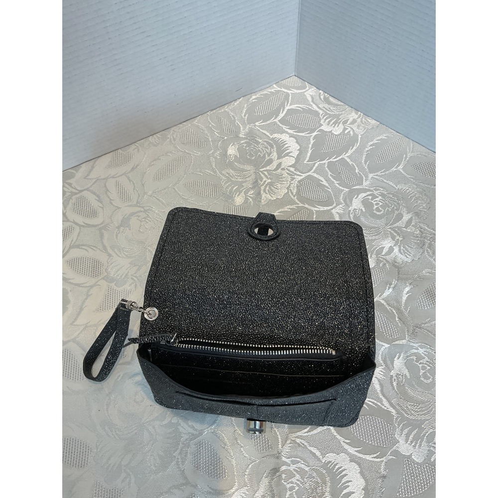 Unbranded Wristlet Clutch Women OS Black Excellent Glitter Shimmer Evening Bag - Picture 2 of 5